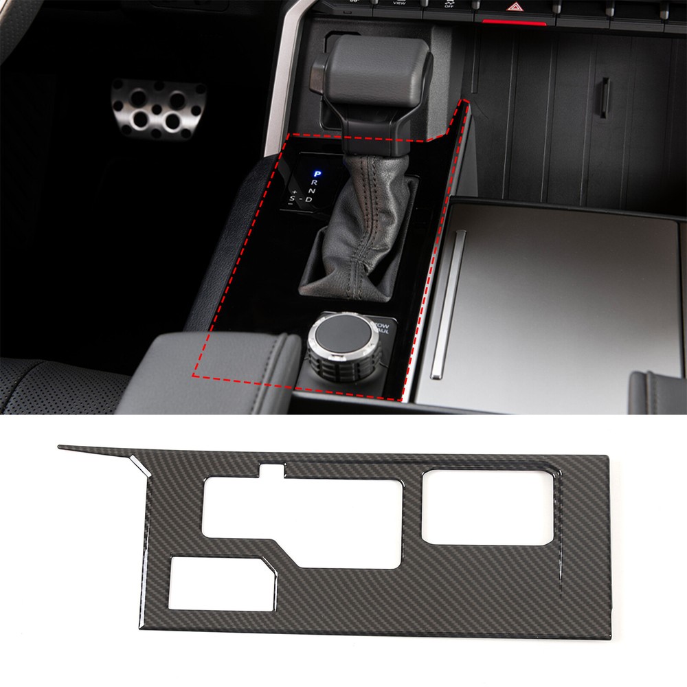 For Tundra Sequoia 2022-23 ABS Carbon Gear Shift Box Panel Trim Accessories Kit