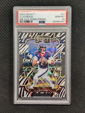 2023 Panini Select - C.J. Stroud #41 Zebra Prizm (RC) PSA 10 - Texans Case Hit