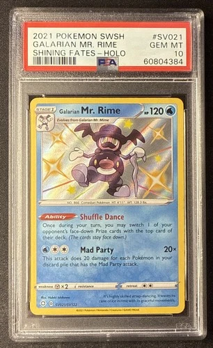 Galarian Mr. Rime SV021/SV122 PSA 10 Gem Mint Baby Shiny 2021 Shining Fates