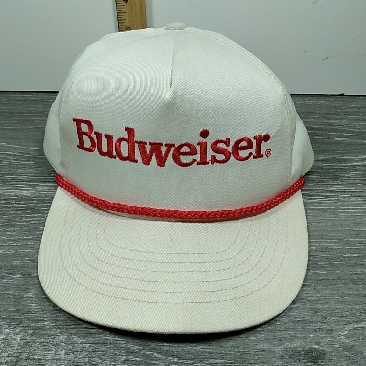 Budweiser Hat Cap Snap Back Embroidered Rope Beer Advertising Mens