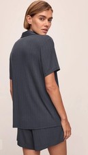 Eberjey Rib Boyfriend TENCEL Modal Relaxed PJ Shorts ONLY Graphite XL NEW