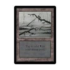 WotC MtG Beta Swamp - Version C (L) EX