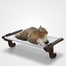Cat Perch Window Hammock Easy Setup Durable Wood and Metal Frame 23x14