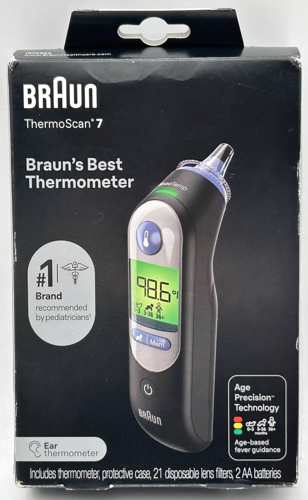 Braun ThermoScan 7 Ear Thermometer Black