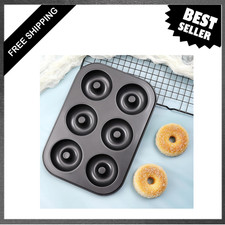 Donut Pan Nonstick Carbon Steel 6 Cavity Food Safe Dishwasher Safe Baking Mold