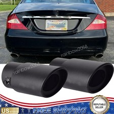 FOR Mercedes-Benz CLS500 2Pcs StainlessSteel Exhaust Pipe Tail Muffler TipChrome