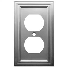 Continental 1 Gang Duplex Metal Wall Plate - Satin Nickel