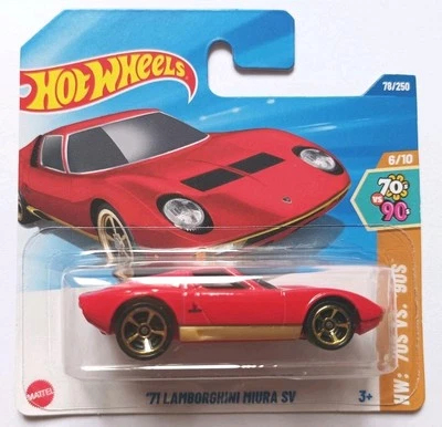 Hot Wheels 1:64 ©2025 #78 Lamborghini Miura SV '71 rot "'70s Vs '80s" HYX22 OVP - Bild 1 von 4