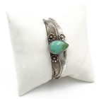 Southwest Sterling Turquoise Hand Stamped 6-6.25" Cuff Bracelet Lot of 4#S5582-5 — photo 4