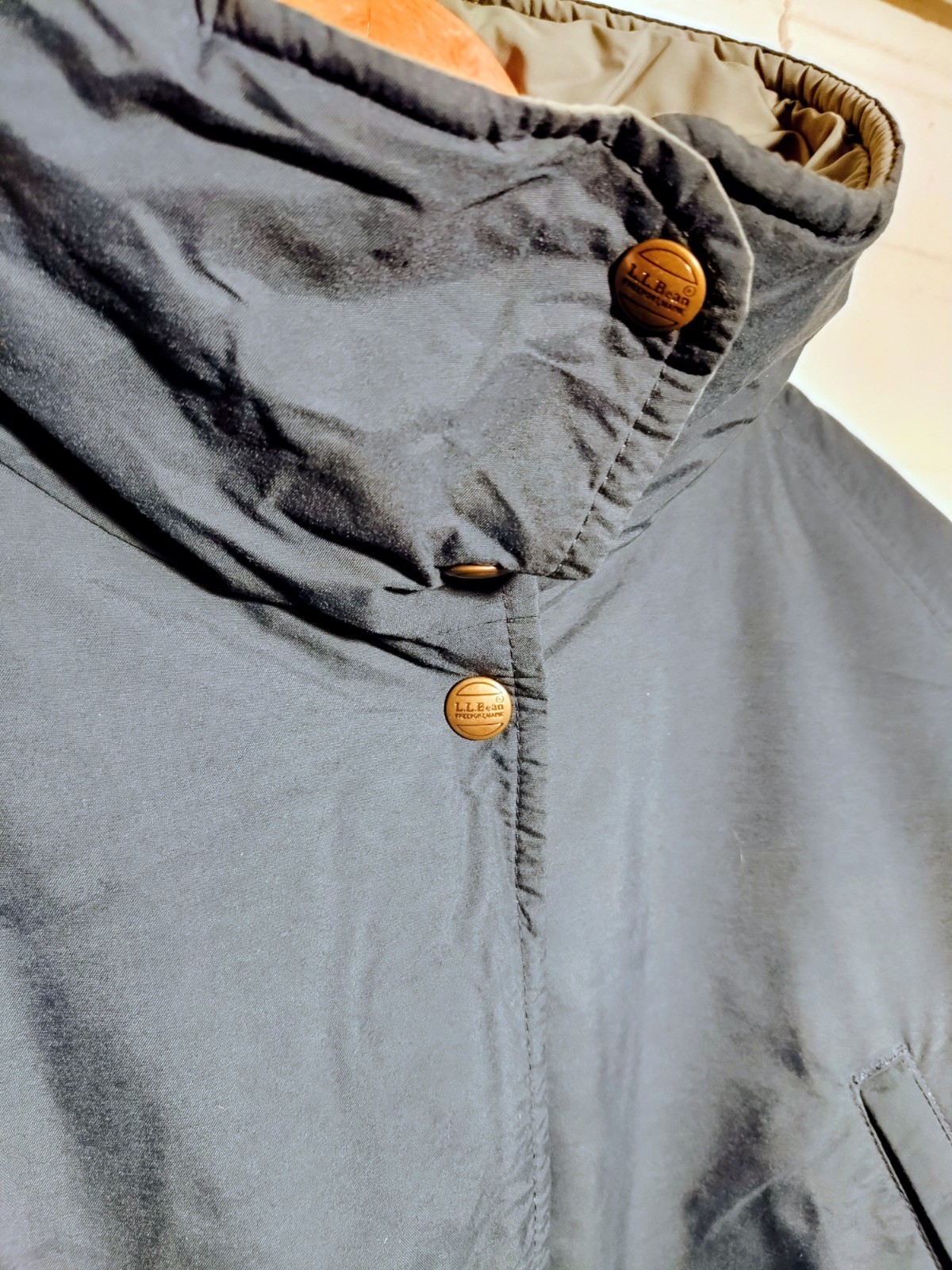 L.L. Bean Vintage 80s Gore-Tex Coat | Maine Warden Parka | Navy Blue | Men's Siz image 3