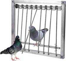 1 jaula para p jaros, trampa de acero inoxidable para palomas, puerta con barras