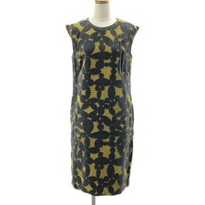 MINA PERHONEN MINAPELHONEN  2013AW LEAF SLEEVELESS PILE DRESS 38 Used KLDR-0