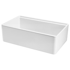 Single Bowl Farmhouse Sink 32.5x20 in Undermount Kitchen Basin Fireclay White