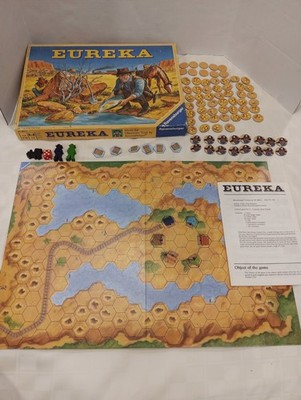 Vintage Eureka - INCOMPLETE- FOR PARTS - Board Game by Ravensburger 1988 