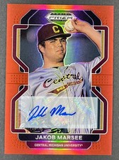 2022 Prizm Draft Picks - Jakob Marsee Red Prizm Autograph /50 (RC, AU)