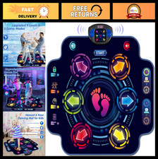 Kids Dance Mat with Bluetooth, 6-Button Music Game Pad, 9 Levels, 3 Modes, Gifts