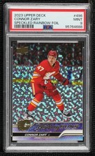 2023 Series 2 Young Guns Speckled Rainbow Foil Connor Zary #496 PSA 9 MINT z1b