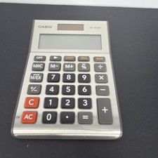Casio MS-80BM 8-Digit Desktop Solar Battery Calculator Silver Office Tool