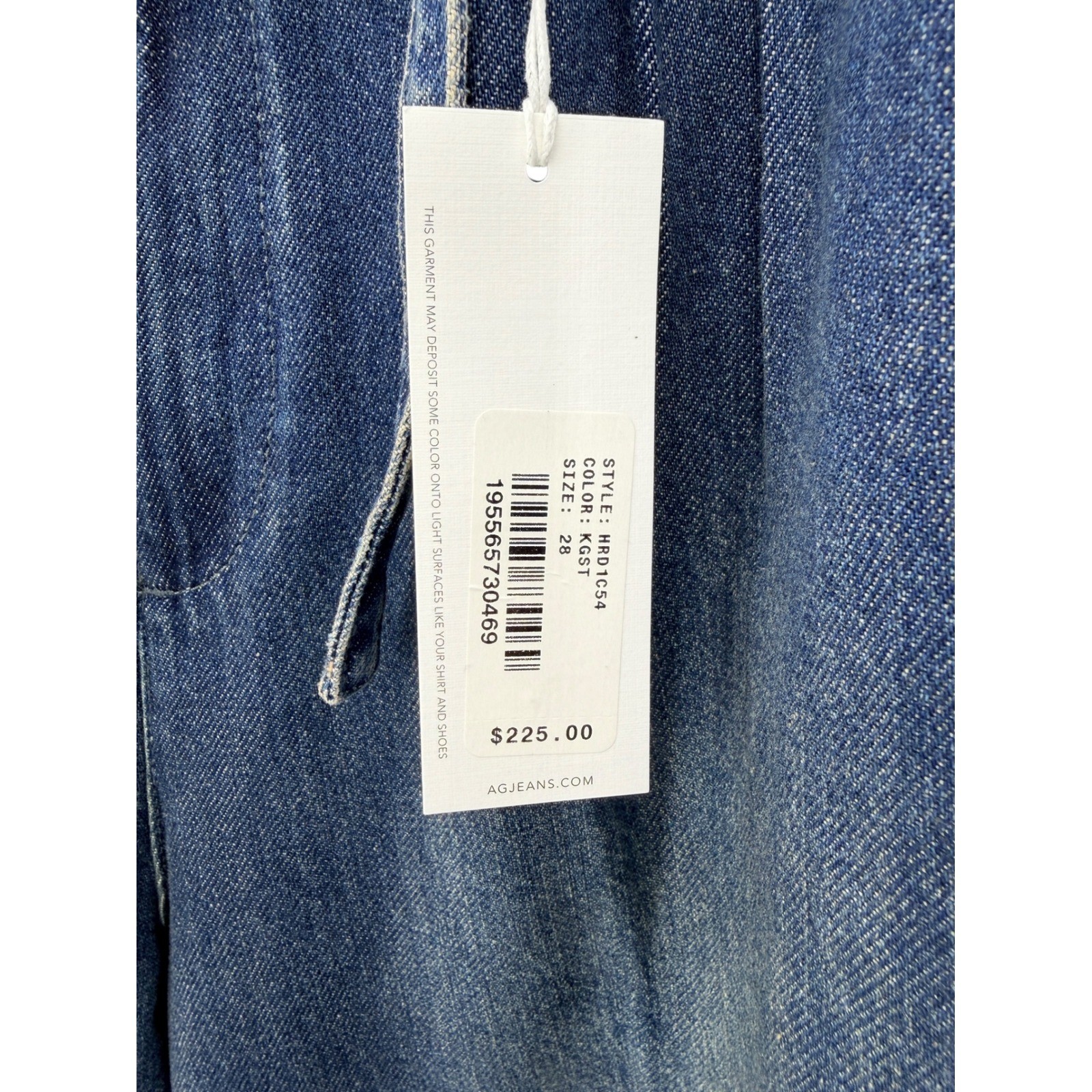 NWT AG Adriano Goldschmied Belted Deven High Rise Ultra Wide Leg Jeans Size 30