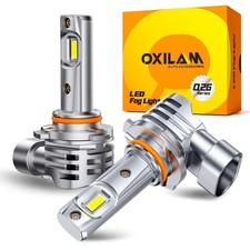 OXILAM H-B3 9005 LED Fog Light Bulb, 800 Brightness, 6500K Cool White, 1:1 Size