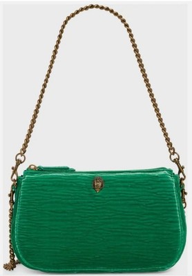 Kurt Geiger Kew Pouch Convertible Chain-Strap Crossbody/Shoulder Bag Green NWOT