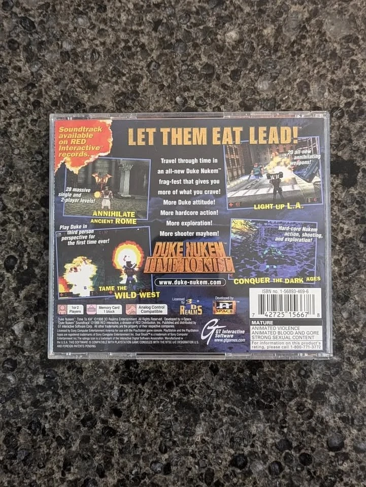 Duke Nukem: Time to Kill PlayStation PS1 CIB W/Reg Tested - Image 4 of 4