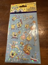 SPONGEBOB SQUAREPANTS 60 Piece Sticker Sheet Nickelodeon Cartoon