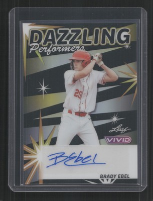 2024 Leaf Vivid #DP-BE1 Brady Ebel Dazzling Performers Prismatic Black #/5