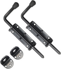 Black 2 Packs 8.5 Inch Heavy Duty Spring Loaded Latch Pin, Sliding Barrel Bolt D