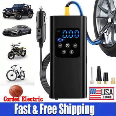#ad 150 PSI Air Compressor Tire Inflator Air Pump Fits Car Moto Bike Tires Portable $16.90
