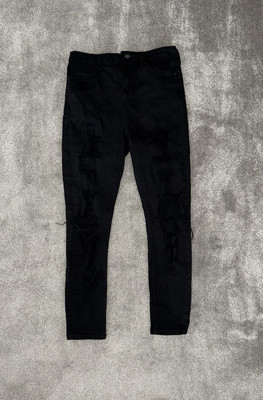 Jean Noir Déchiré Topshop - Taille W30 L30 - Occasion Très Bon État