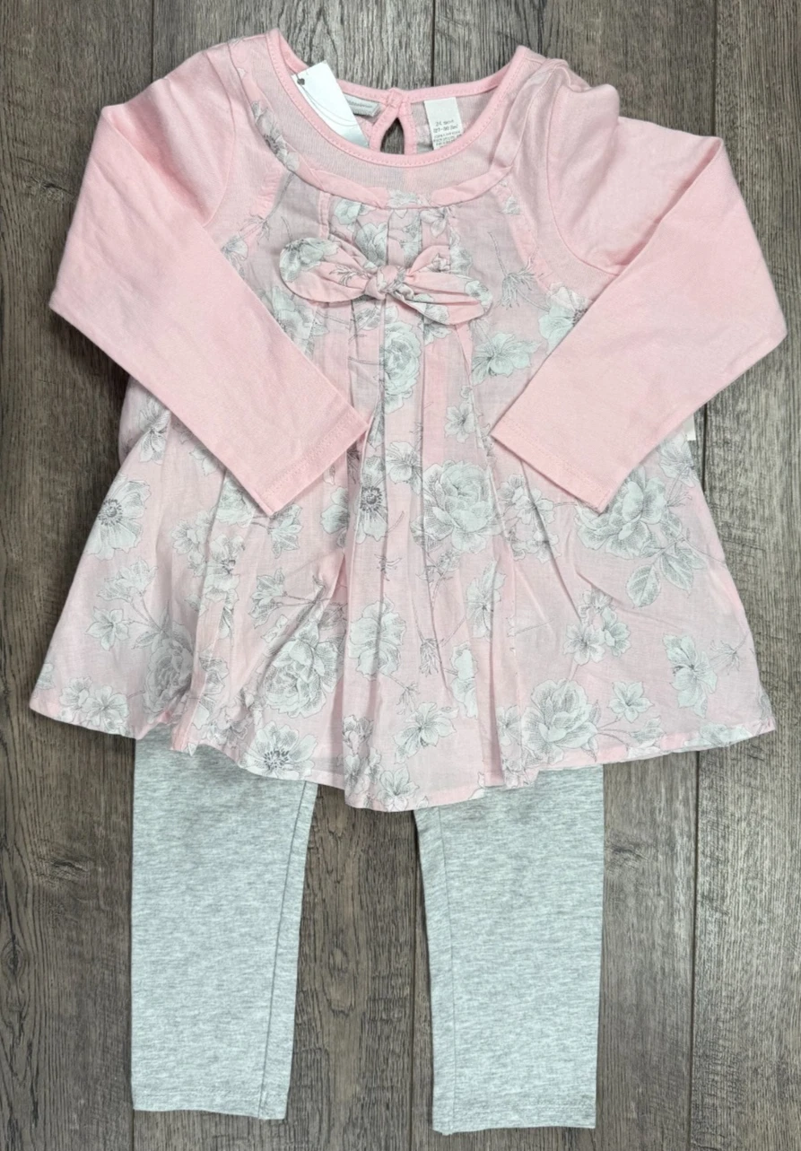 Baby Girl Clothes New First Impressions 12 Month 2pc Flower Rose Outfit