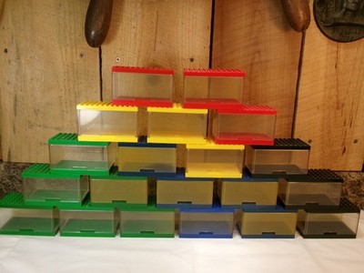 Lot of 20 Assorted Stackers Interlocking Block Display Cases