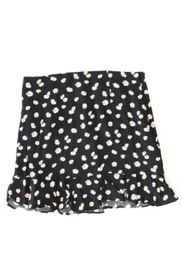 ✅ jupe courte forever 21 pour femme taille 38, M à motif floral noir ✅ - Photo 1/4