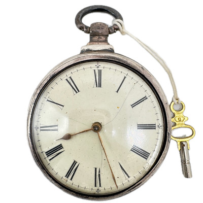 Antique 18s Joseph Bellamy, Grimsby Pair Case Key Wind Open Face Pocket Watch