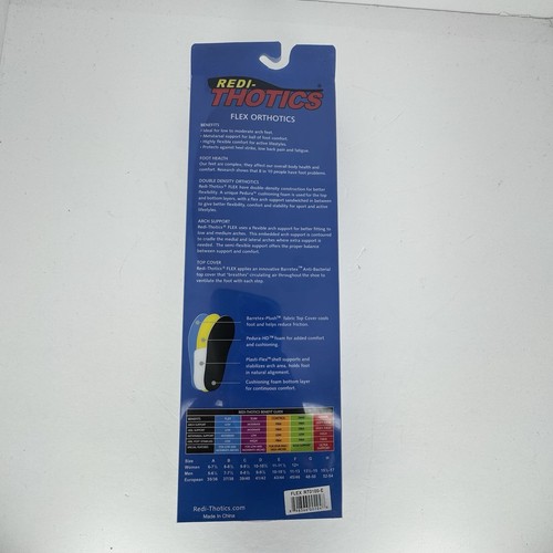 REDI-THOTICS FLEX Orthotics Flexible Insoles Size E Men 10-10.5 Women’s 11-11.5 - Picture 9 of 13