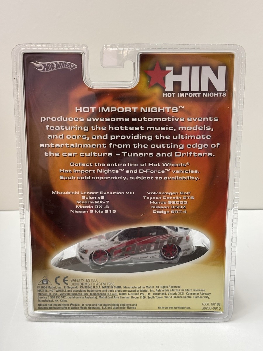 Hot Wheels RARE HIN Hot Import Nights Mitsubishi Lancer Evolution