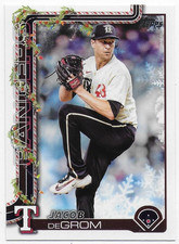 2025 Topps Holiday #H196 Jacob deGrom - Texas Rangers