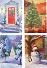 (Free Duty Tax) Image Arts Boxed Christmas Cards Assortment, Home for the Ho