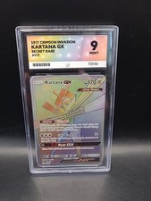 Graded Pokemon Card Kartana GX 117/111 Rainbow Crimson Invasion Ace 9 on eBay