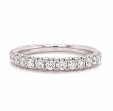 Natural Fine Band 18K Gold Ring with G VS Diamonds (0.45ct)