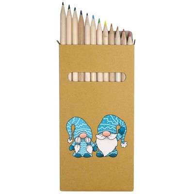 12 x 'Gonk Couple' Long 178mm Coloured Pencils / Pencil Set (PE00072597)