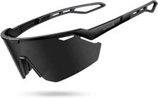 Lamicall 24g Black UV400 Protection Polarized Cycling Baseball Sports Sunglasses