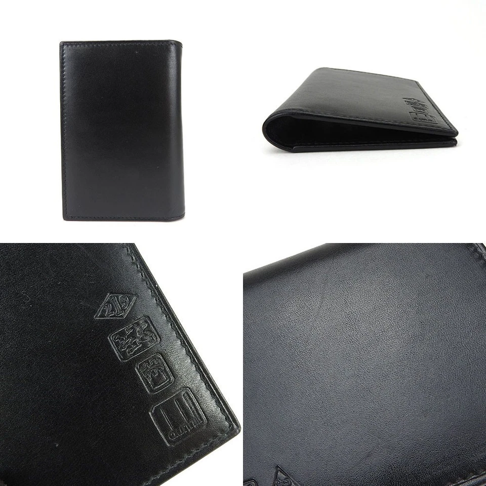Usado Dunhill Card Case cuero negro - cubierta de nota - Imagen 4 de 4