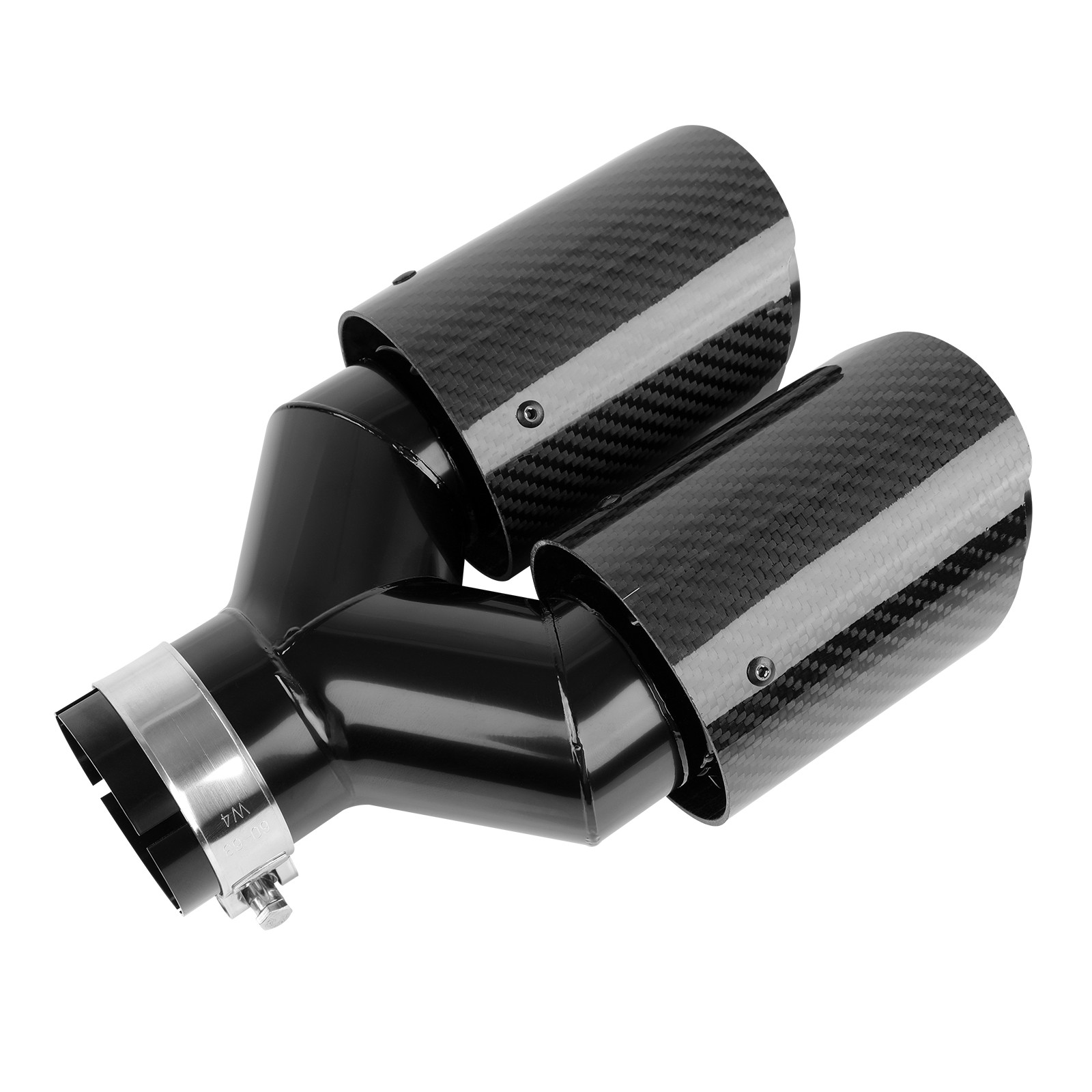 For Maserati Grecale GT Exhaust Pipe Tip 2.5" in to Dual 4" Muffler Carbon Fiber