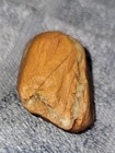 Petite Atypical Orange Jasper Wishing Stone W Thick White Quartz Vein Band  — photo 6