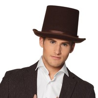 Zylinderhut Byron Braun Hochwertiger Gentleman-Hut FüR Steampunk Karneval-KostüM