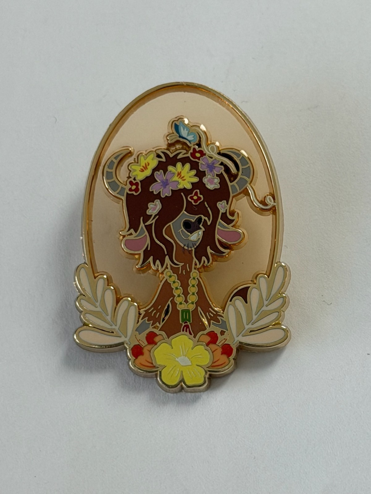 Yax the Yak Zootopia Floral Portraits PALM Pink a La Mode 2026 Disney Pin G8