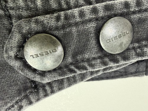 Diesel Zeppel Jogg Jeans Black Denim Front Zip  Jumpsuit Sleeveless V-Back M - Picture 9 of 19