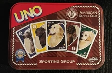 UNO AKC American Kennel Club Sporting Group Edition - Tin Box - Complete